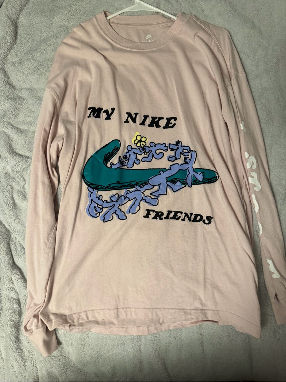 Nike Pink Long-Sleeve Graphic Tee Mens XL